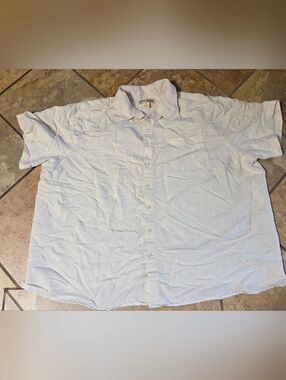 Island Passport Men's 3XL Casual Button Down Shirt Sleeve Striped Shirt